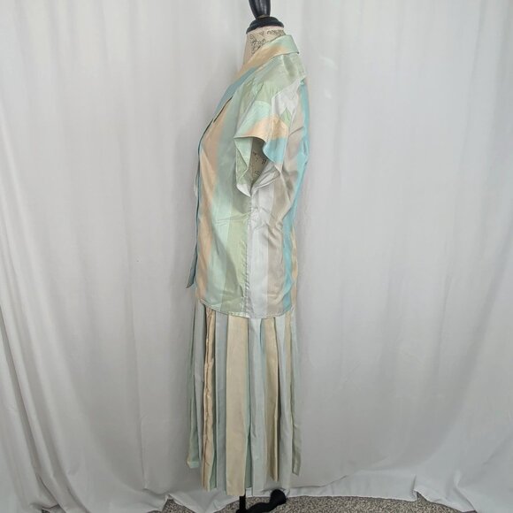 Vintage Fendi Skirt Suit Small Pastel Blazer Top - Picture 5 of 12